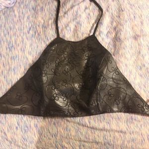 Genuine leather halter top Ladies Medium